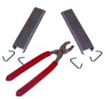 Hog ring fasteners (100 pieces) including plierne-Rot-Tüverkleidungen